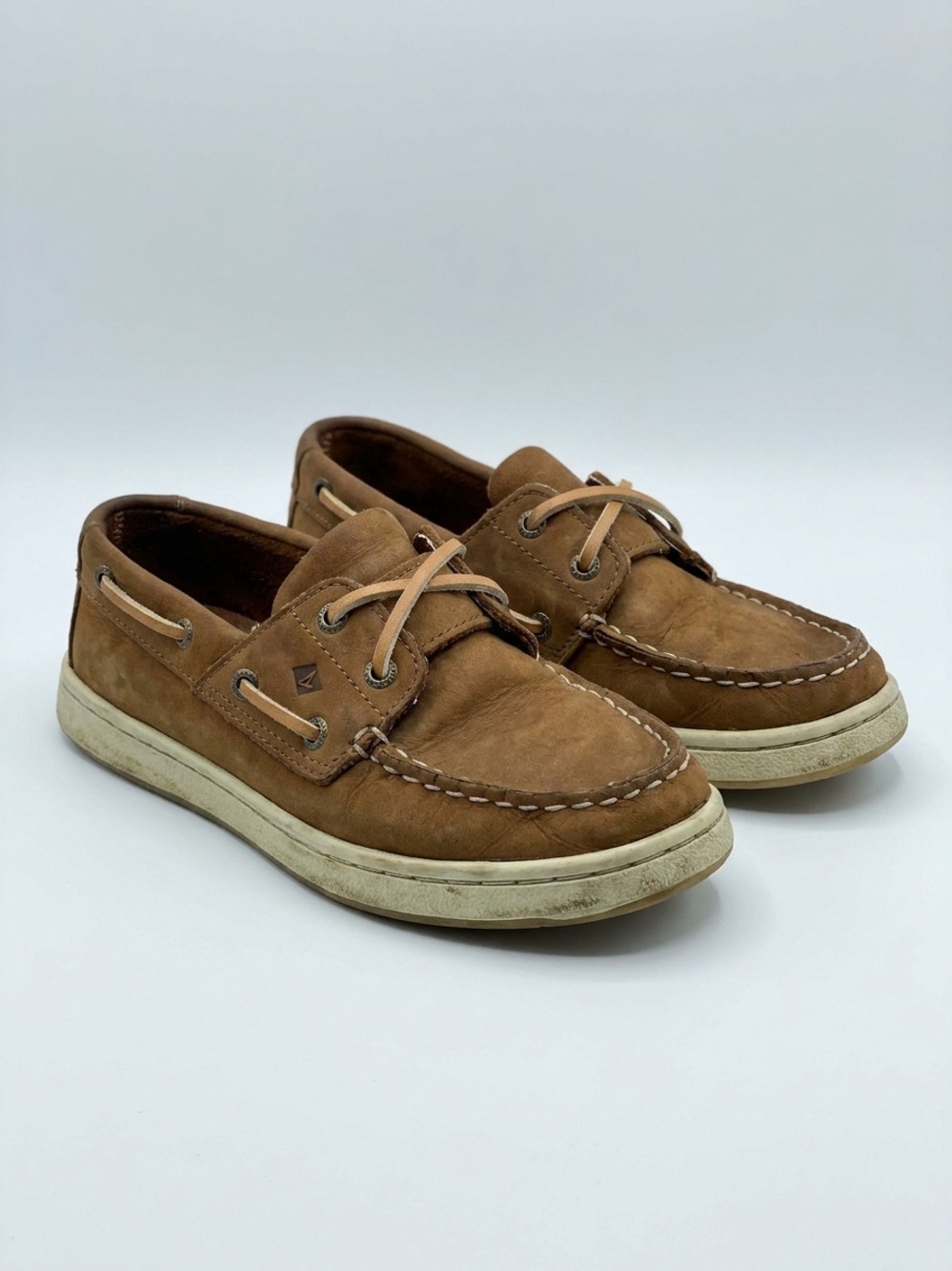 Sperry Tan Leather 2-Eye Boat Shoes‎